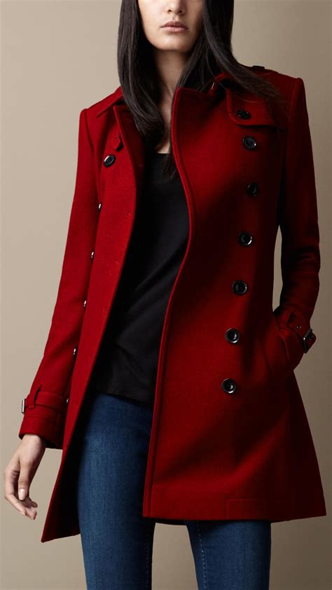 burberry red wool coat women|burberry winter coats for women.